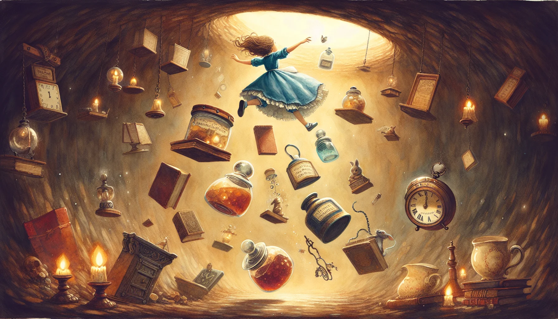 Alice In Wonderland storybook illustration