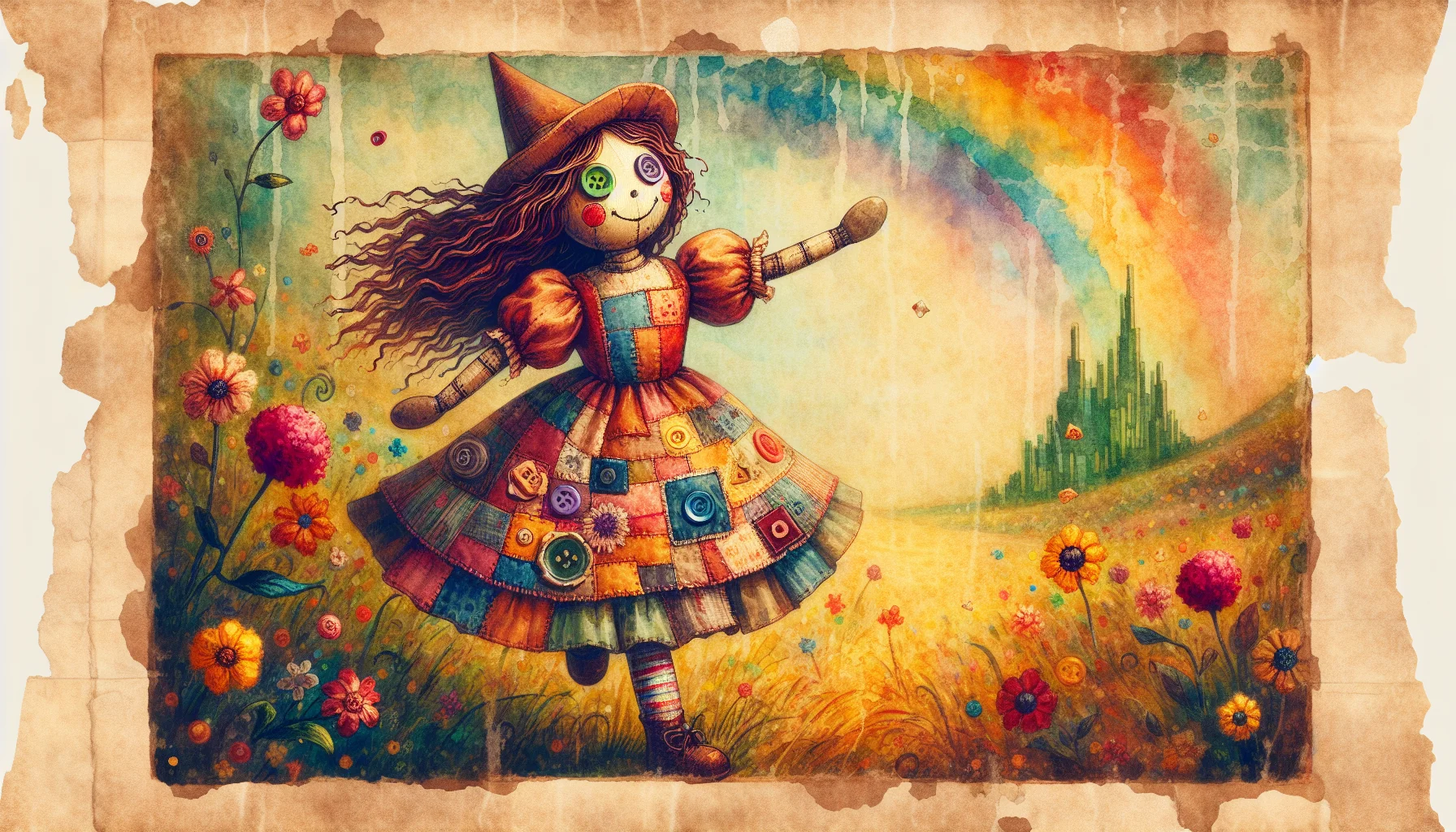 Patchwork Girl Of Oz storybook illustration