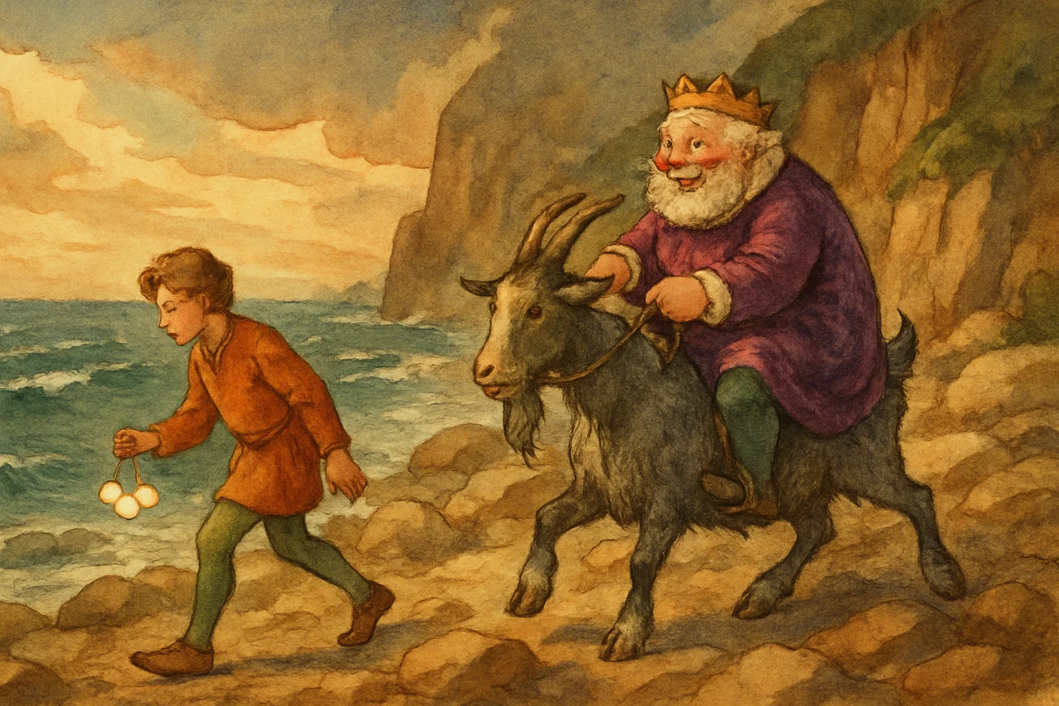 Rinkitink In Oz storybook illustration