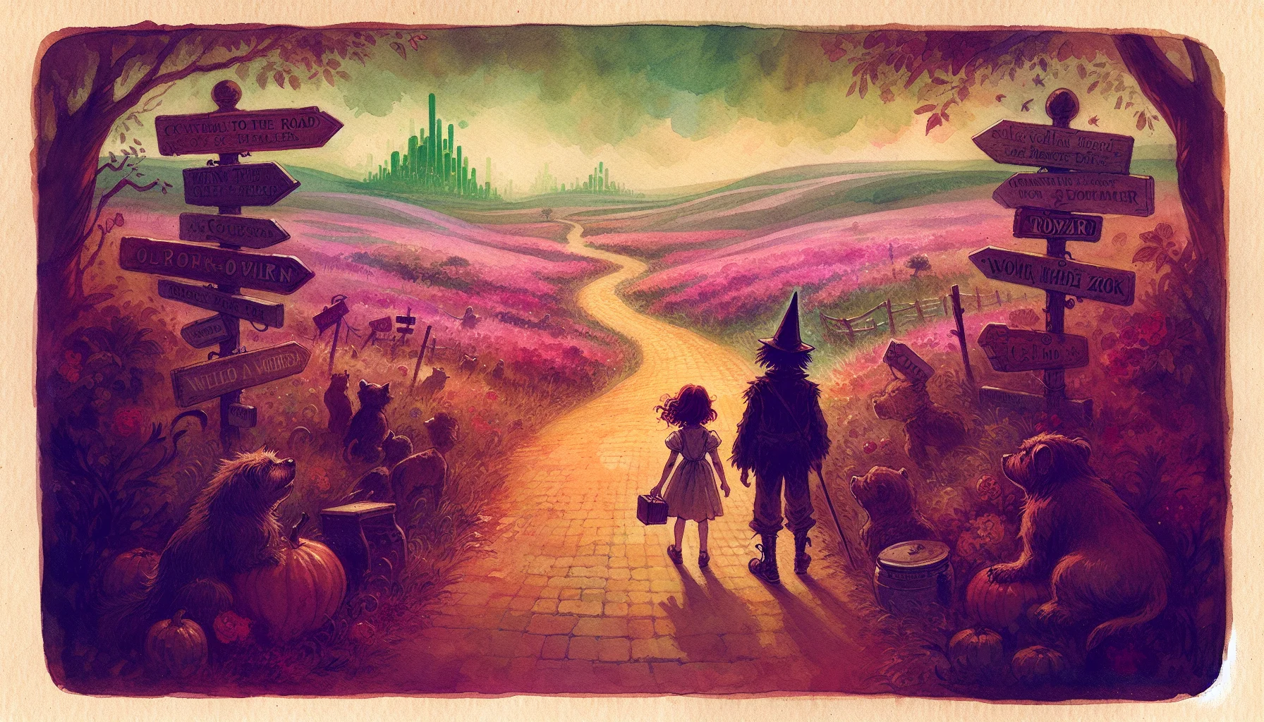 Road To Oz storybook illustration