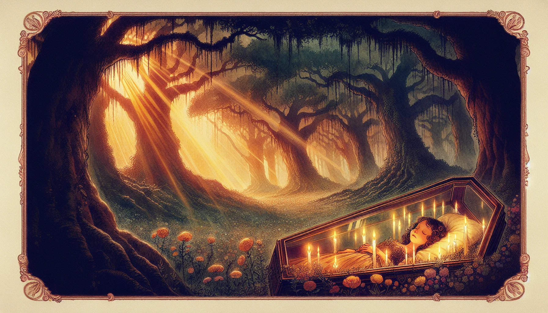Snow White storybook illustration