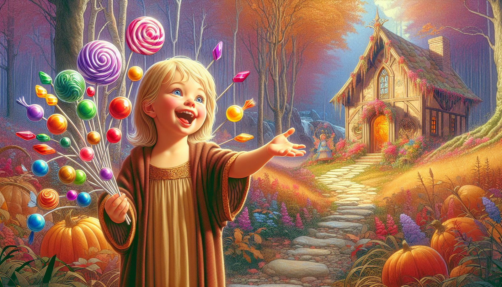 Child at candy cottage