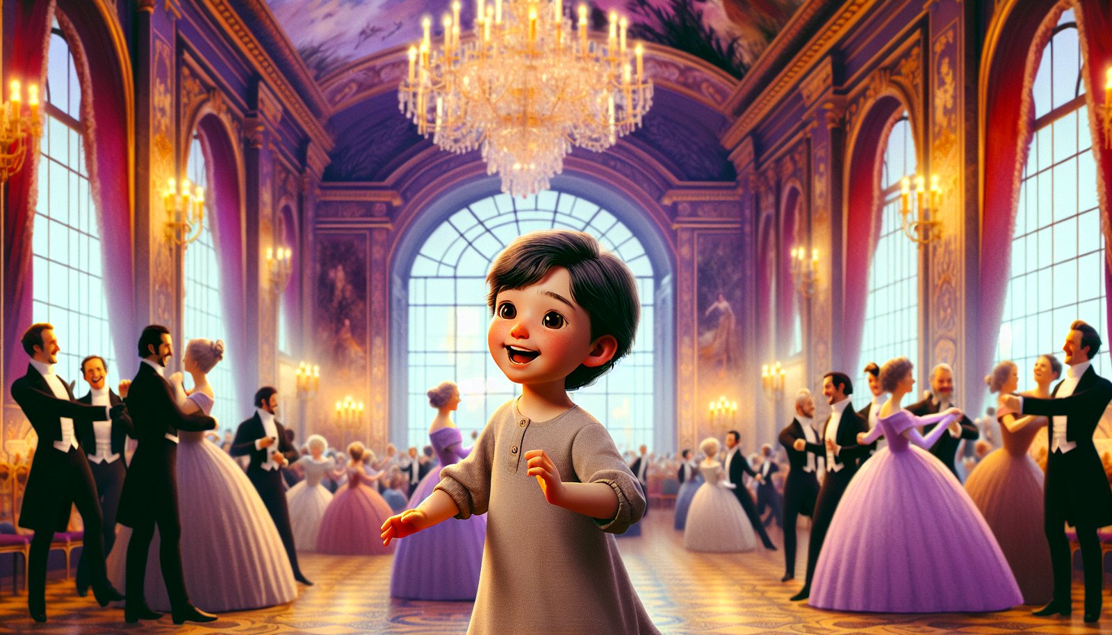 Child at royal ball